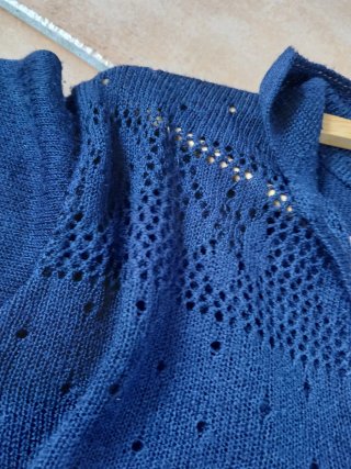 T shirt blu con colletto