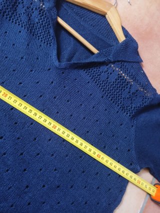T shirt blu con colletto