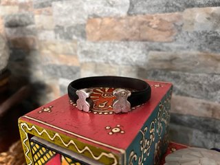 Pulsera Tous cuero y plata