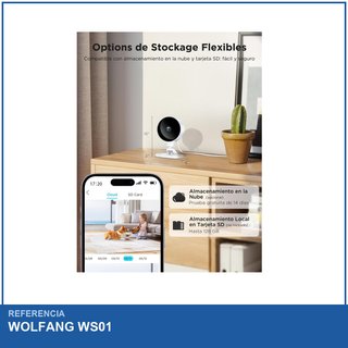 WOLFANG WS01 cámara vigilancia interior IA