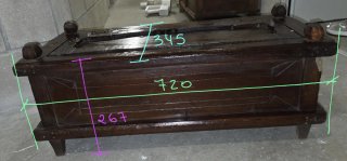 baul pequeño de madera importado de asia