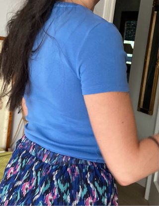 Camiseta básica azul Stradivarius