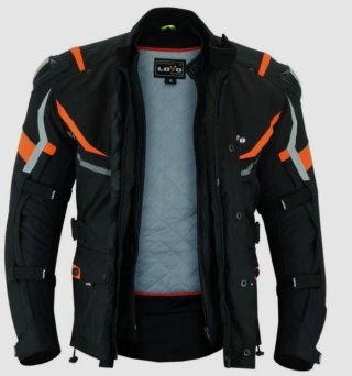 Chaqueta Moto LOVO Negra y Naranja Talla M