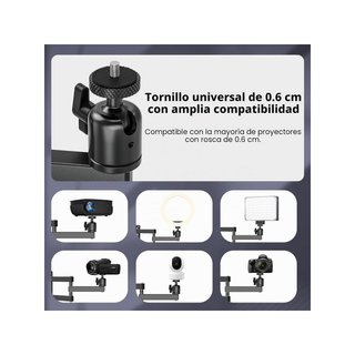 Soporte proyector pared ajustable 360° metal