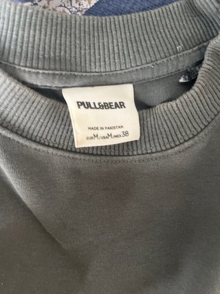 Sudadera Pull and Bear manga corta verde