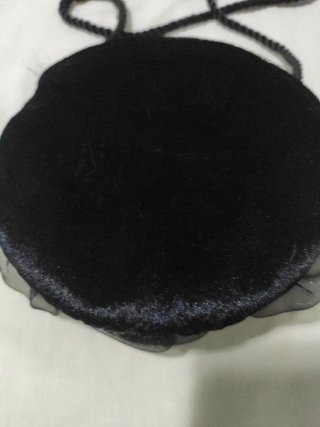Mini bolso de fiesta negro con flores
