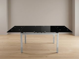Mesa extensible cristal negro