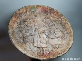 Antiguo plato decorativo Cocinera Catalana