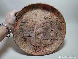 Antiguo plato decorativo Cocinera Catalana