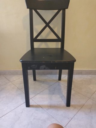 Silla de comedor IKEA negra