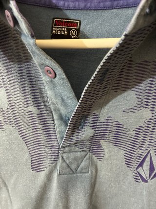 Camiseta Volcom Talla M Azul Manga Corta