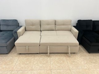 SOFÁ CAMA CHAISELONGUE REVERSIBLE + ARCON BEIGE