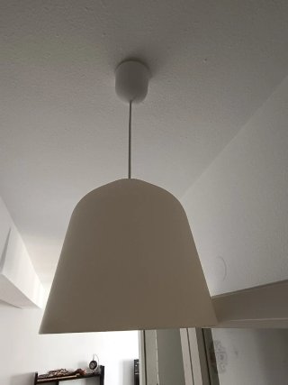 Lámpara de techo beige tela