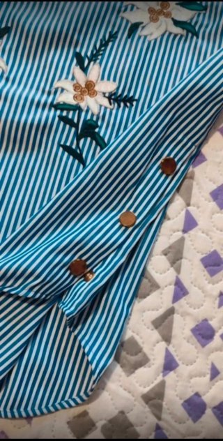 Camisa Zara Bordada Talla XS - S