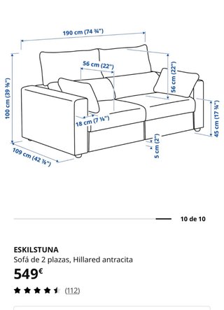 Sofá modular Ikea gris