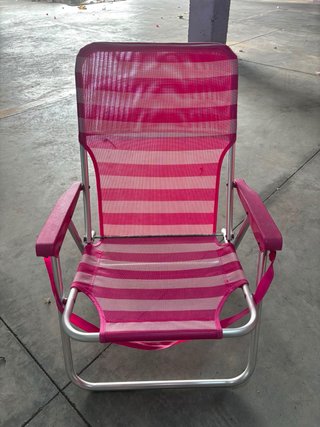 Silla de playa rosa NO RECLINABLE