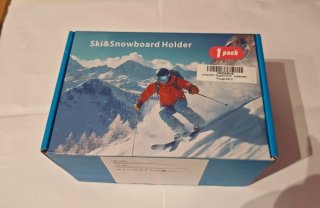 Supporto da Parete per Sci e Snowboard Rosso