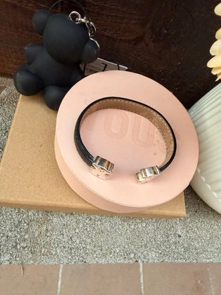 Pulsera Tous Oso Negra y Plateada