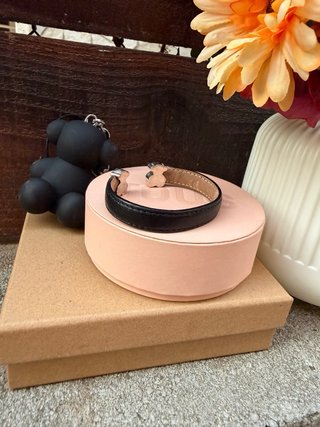 Pulsera Tous Oso Negra y Plateada