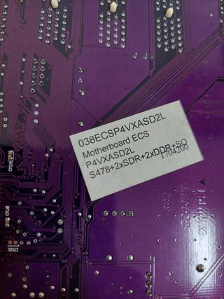 Motherboard ECS P4VXASD2 para peças ou reparação