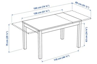 Mesa extensible IKEA Laneberg + 6 sillas Teodores