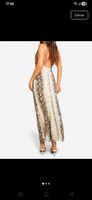 Vestido midi estampado serpiente talla 38