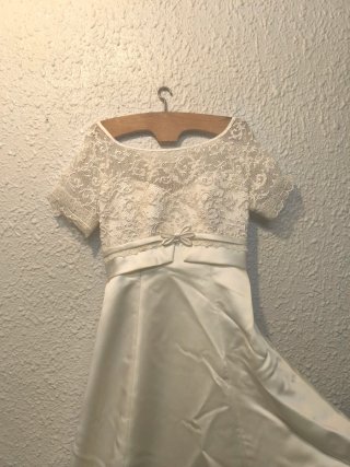 Vestido de Novia Encaje y Lazo