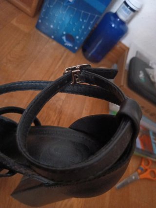 Tacones negros piel sintética