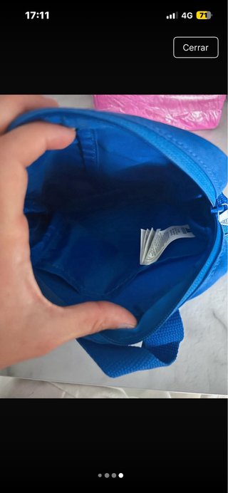 Bandolera Adidas Azul y Blanca