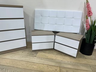 Muebles habitación: Cómoda, 2 Mesitas y Cabecero