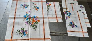Servizio 6 tovagliette cotone stampa floreale