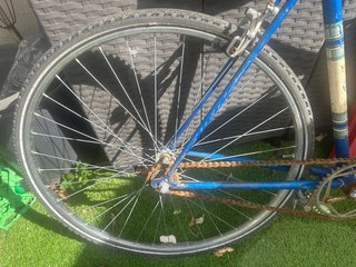 Bicicleta azul vintage