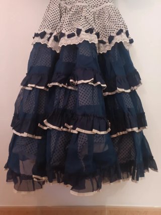 Vestido Flamenca Volantes Lunares Talla S