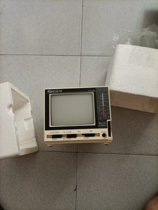 Mini TV Elekta 4.5 B/W AM/FM Radio
