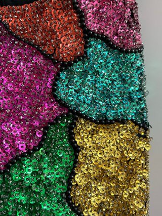 Top lentejuelas multicolor
