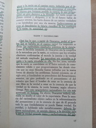 El desarrollo de la razón en la cultura española.