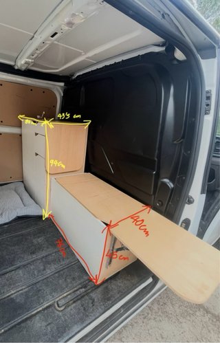 Mueble camper convertible para Furgoneta camper.