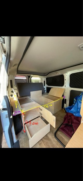 Mueble camper convertible para Furgoneta camper.