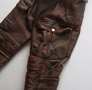 Pantalones de cuero para moto HNVAVQ