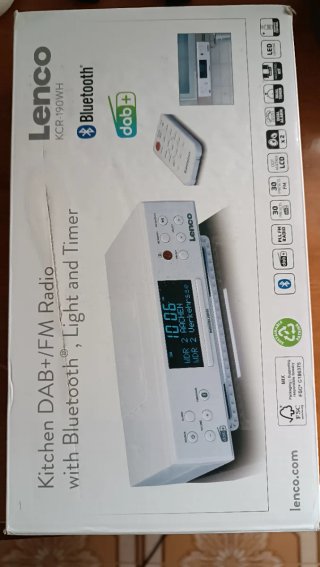 Radio da casa bianca Lenco KCR190WH DAB+/FM Svegli