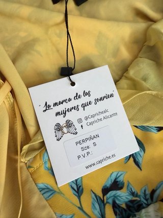 Vestido Capriche Santoña floral amarillo
