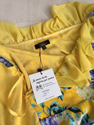 Vestido Capriche Santoña floral amarillo