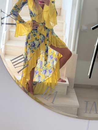 Vestido Capriche Santoña floral amarillo