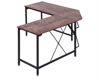 Mesa Escritorio Esquinera Madera y Metal