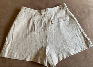 Pantalones cortos Zara Lino/Viscosa Beige