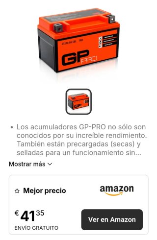 GP-PRO GTX7A-BS - Batería de arranque