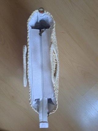Bolso Cesto Beige Paja