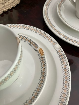 Vajilla merienda cerámica de San Claudio
