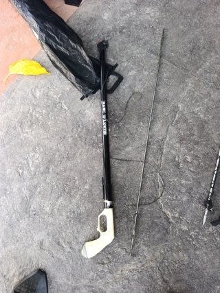 Arpón aire y goma para reparar