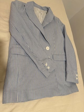 Traje Mango Rayas Azul Talla S